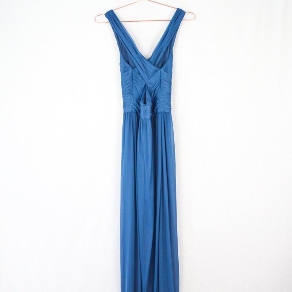 David's Bridal Steel Blue Size 2 Formal Dress - Picture 6 of 15
